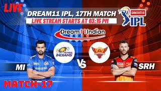 🔴Mumbai Indians Vs Sunrisers Hyderabad Live Cricket Scorecard | IPL 2020 17th Match | MI vs SRH