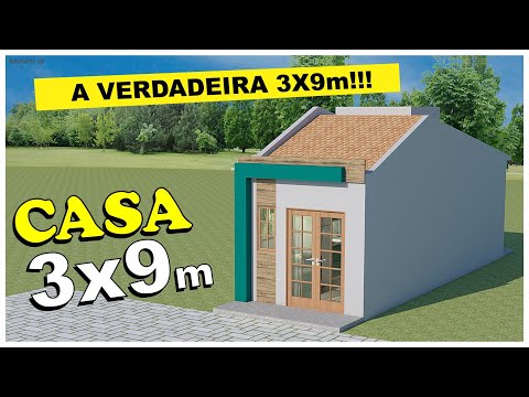 Projeto de Casa Pequena 3x9 metros - Casa popular ótima para alugar