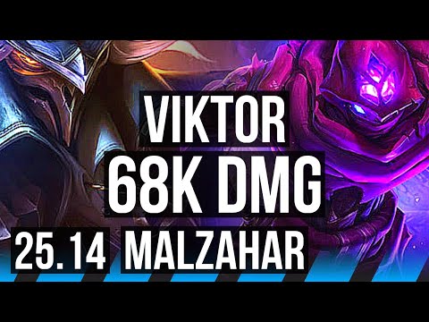 VIKTOR vs MALZAHAR (MID) | 68k DMG, Legendary | KR Master | 25.14