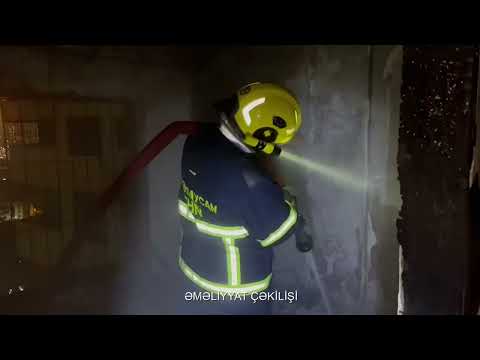 Nizami rayonu, Məhsəti Gəncəvi küçəsində yerləşən yaşayış binasında yanğın baş verməsi barədə məlumat