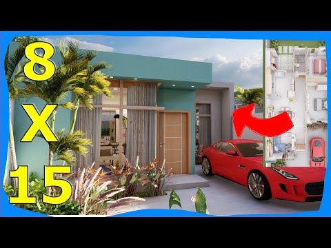 8x15 House ONE Floor 2 BEDROOMS Facades of Modern Houses