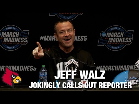 Louisville's Jeff Walz Jokingly Calls Out Reporter For Picking Against The Cardinals