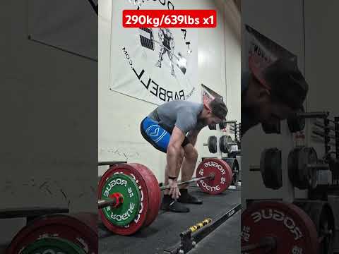 Last heavy deadlift 290kg/639lbsx1. 12 days out.  #powerlifting #deadlift