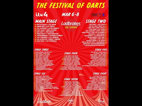 PDC Darts UK Open 2020 03 06 - Kim Huybrechts vs Robert Thornton - ENG