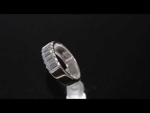 Unusual Six Stone Diamond Band Ring M474