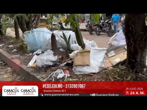 🗑️ Calle Novena en San José del Guaviare inundada de basura y escombros