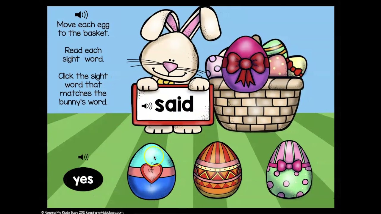 Easter Egg Sight Word Hunt