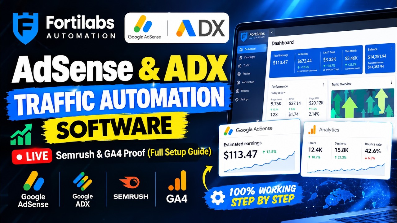 AdSense & ADX Traffic Automation Software 2027 | Updated Loading Method For MI AdNetworks