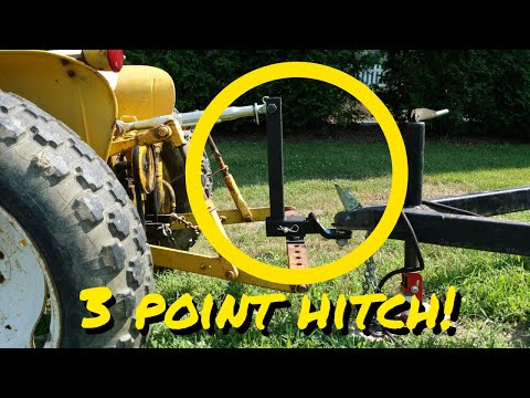 3 Point 2" Receiver Trailer Hitch Category 1 Tractor Tow Hitch bolted to Drawbar DIY