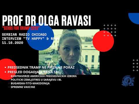 EXCLUSIVE! NEW! SERBIAN RADIO CHICAGO - PROF DR OLGA RAVASI (INTERVIEW "TV HAPPY") 11.16.2020