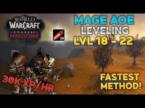 WoW Classic Hardcore: Fastest AoE Mage leveling Guide (18-22) - Grenades- Alliance!