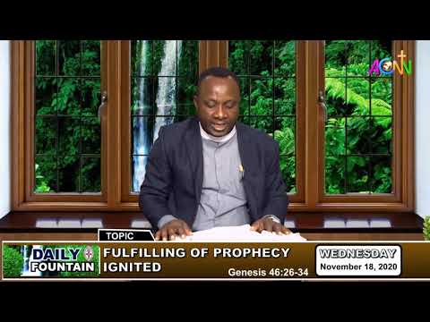DAILY FOUNTAIN DEVOTIONAL OF NOVEMBER 18 2020 - THE REV'D CANON OGHENENYERHOVWO S. OJUKOKO