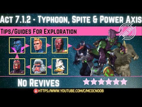 MCOC: Act 7.1.2 - Typhoon, Spite & Power Axis - Tips/Guides - No Revives - Story quest