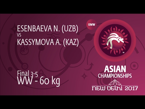 BRONZE WW - 60 kg: A. KASSYMOVA (KAZ) df. N. ESENBAEVA (UZB) by TF, 13-3