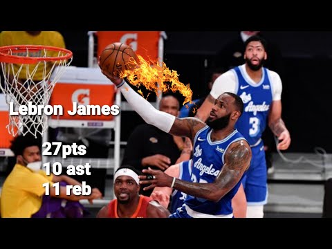 Lebron James Triple Double 27 pts 10 reb 10 ast Lakers vs Nuggets Highlights Feb 24 2021