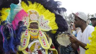 Mardi Gras Indians 03-27-2013 big chief got a golden crown