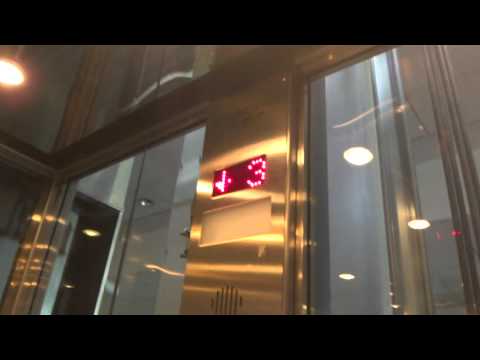 MEI roped-hydraulic glass elevator - David L. Lawrence Convention Center - Downtown, Pittsburgh, PA