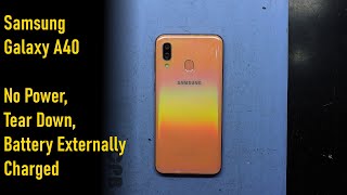 Samsung Galaxy A40 No Power, Battery Removal