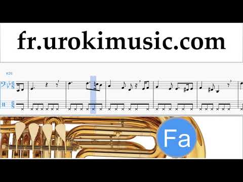 Cours de Tuba Greensleeves Tuto Partitions Partie#2 um-b829