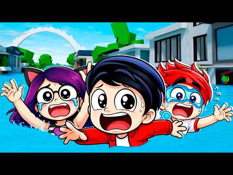 WE SURVIVED the BROOKHAVEN FLOOD with MY FAMILY in Roblox