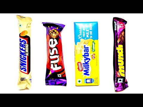 SNICKERS Almond Vs FUSE Vs MILKY BAR Vs MUNCH Satisfying Chocolate Opening