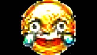 Deep fried emoji laughing but more louder