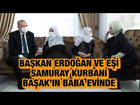 Erdoğan çifti, samuray kılıçlı saldırıda hayatını kaybeden Başak Cengiz'in ailesini ziyaret etti...