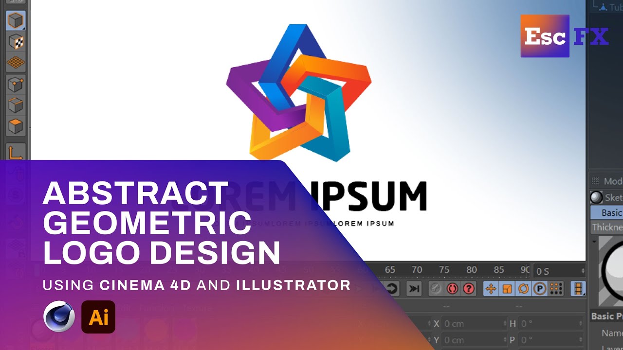 Abstract Geometric Logo in Minutes: Cinema 4D → Adobe Illustrator Workflow