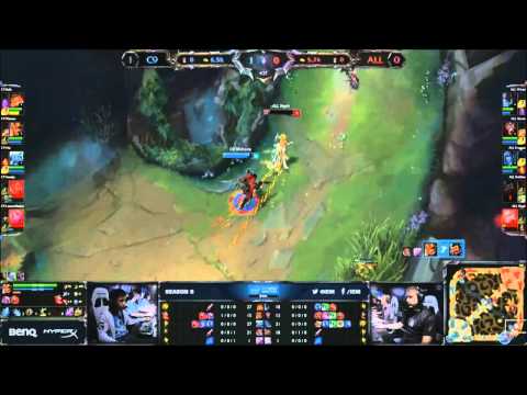 Meteos double kill bot (ALL vs C9 ESL Game 2)