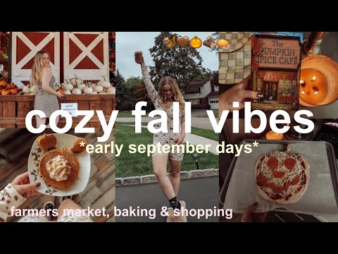 COZY FALL DAY IN MY LIFE VLOG 🧸🍂 fall homemade pizzas, preparing for fall, farmers market & shopping