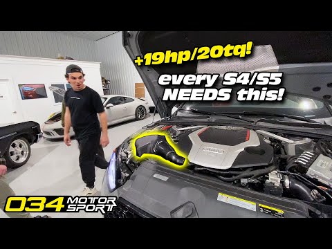 034 Motorsport P34 Cold Air Intake Install on the B9 Audi S5 - Sounds Crazy!
