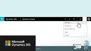 Get Assistance with Microsoft Dynamics 365 Business Central