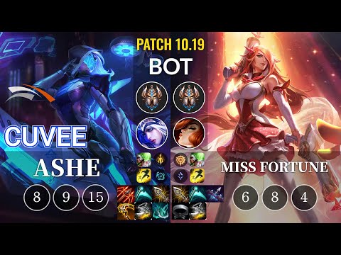HLE CuVee Ashe vs Miss Fortune Bot - KR Patch 10.19