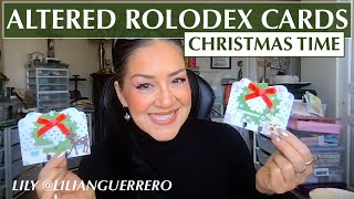 Altered Rolodex Cards - Christmas Theme