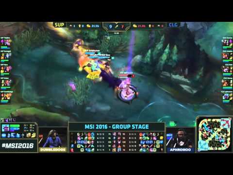 2016 MSI Day2 SUP vs CLG Highlights Super Massive Esports vs Counter Logic Gaming