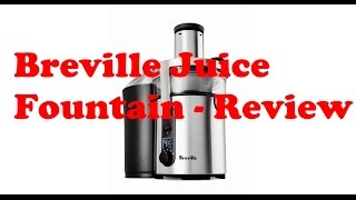 preview picture of video 'Breville Juice Fountain Review - Multi-Speed 900 Watt Juicer'