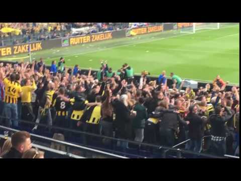 Feest Vitesse fans bij de 2 0 in de bekerfinale tegen AZ
