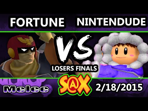 S@X - Fortune (Jigglypuff, Falcon) Vs. Nintendude (Ice Climbers) SSBM Losers Finals - Melee