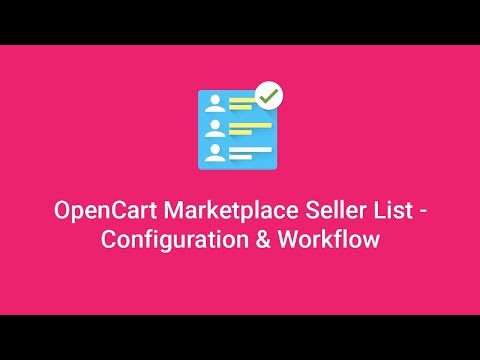 OpenCart Marketplace Seller List - Configuration & Workflow