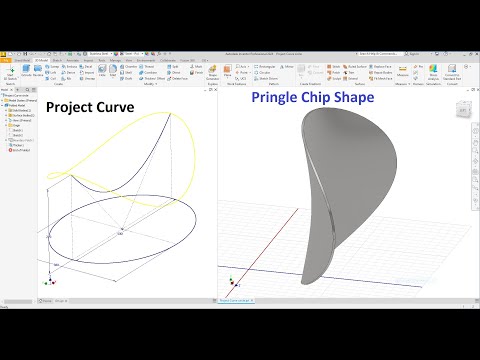Autodesk inventor Create Curved Solid Body With Project Curve Exercise 58