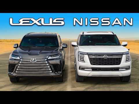 New Nissan Patrol vs New Lexus LX: DRAG RACING!