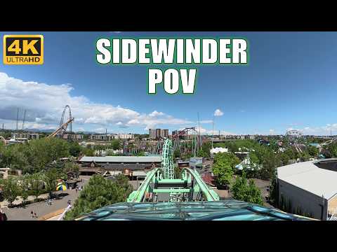 On-ride point of view of Sidewinder