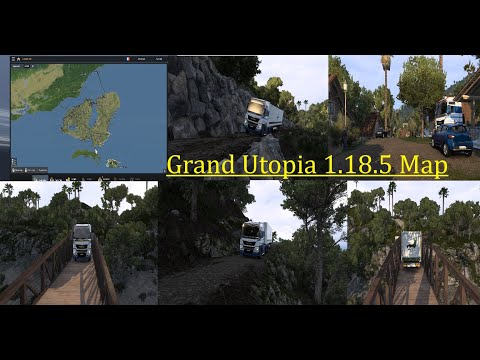 ETS2 [1.57] Gameplay- Grand Utopia map dangerous hilly forest roads and best realistic scenery...