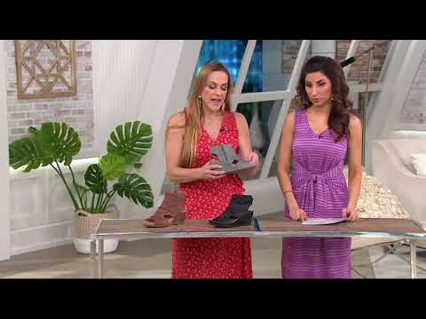 Earth Ruched Leather Peep-Toe Wedge Sandals - Sweetpea on QVC