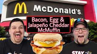 NEW McDonald's Bacon, Egg & Jalapeño Cheddar McMuffin Review!