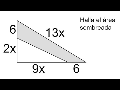 HALLAR EL ÁREA SOMBREADA DENTRO DEL TRIÁNGULO. Matemáticas Básicas