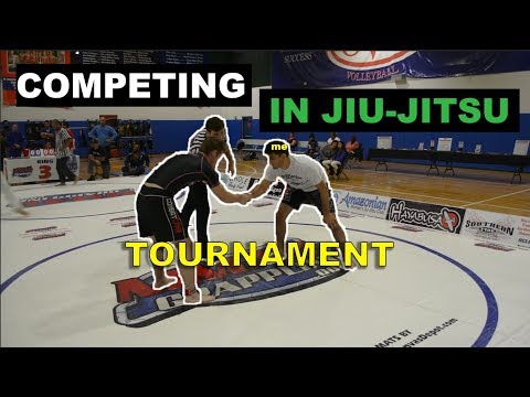 Wrestler Competing in Jiu jitsu tournament