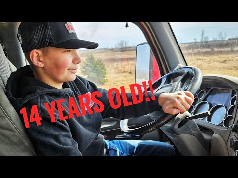 First Semi Trucking Lesson - Hauling Corn on the Farm