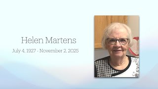 Helen Martens funeral - November 12, 2pm