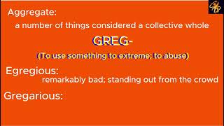 Root Word GRE | GREG-  | Prisma minds